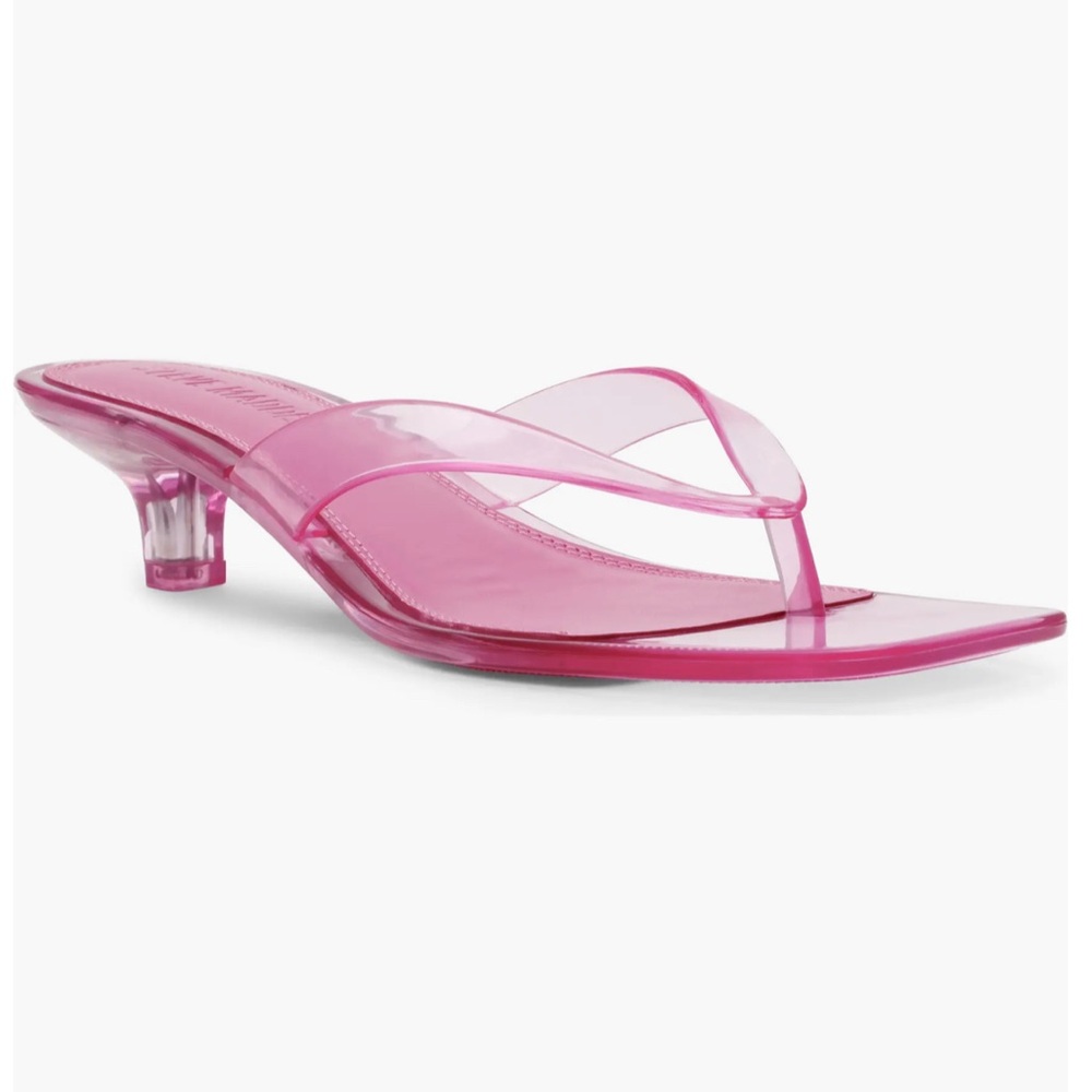 Pink Transparent Heeled Sandals